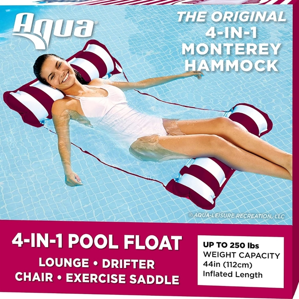 NWT Aqua 4-in-1 Pool Float Monterey Hammock